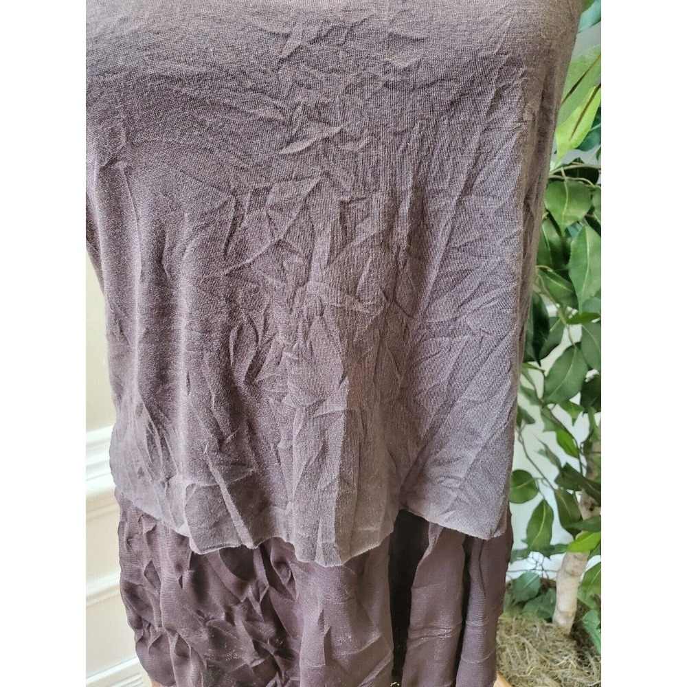 Surrealist Women's Gray Polyester Scoop Neck Sleeveless Knee Length Dress Size 1 - Picture 3 of 10